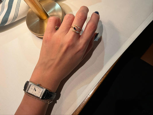 Golbarg Marquise Sapphire and Diamond Ring - LA'AL