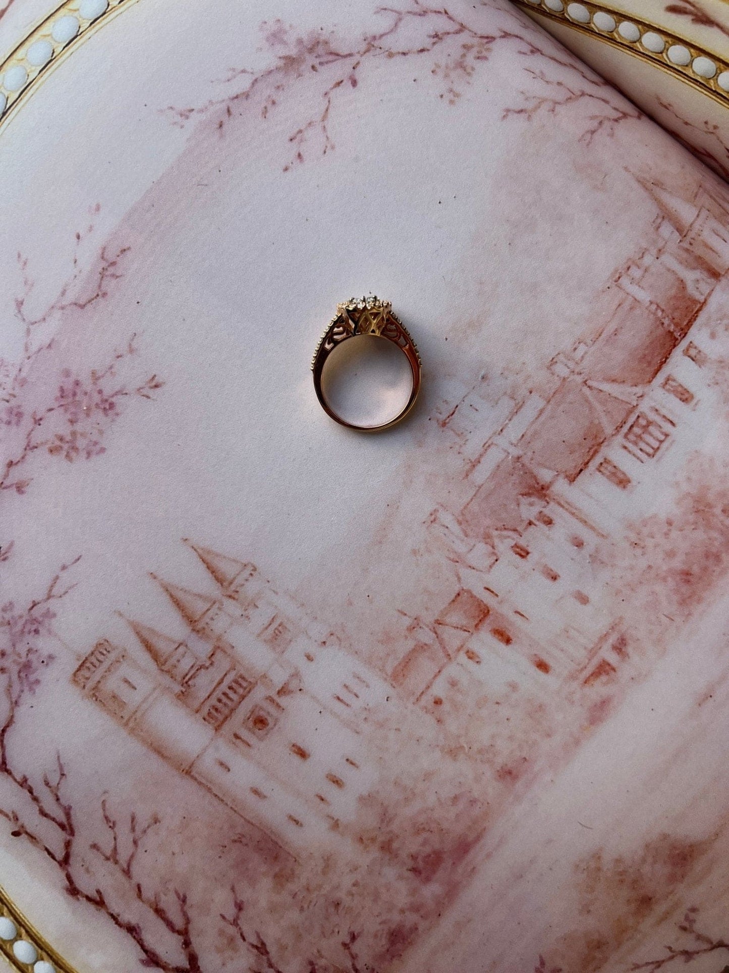 Khatoon Split Shank Diamond Ring, rose gold - LA'AL