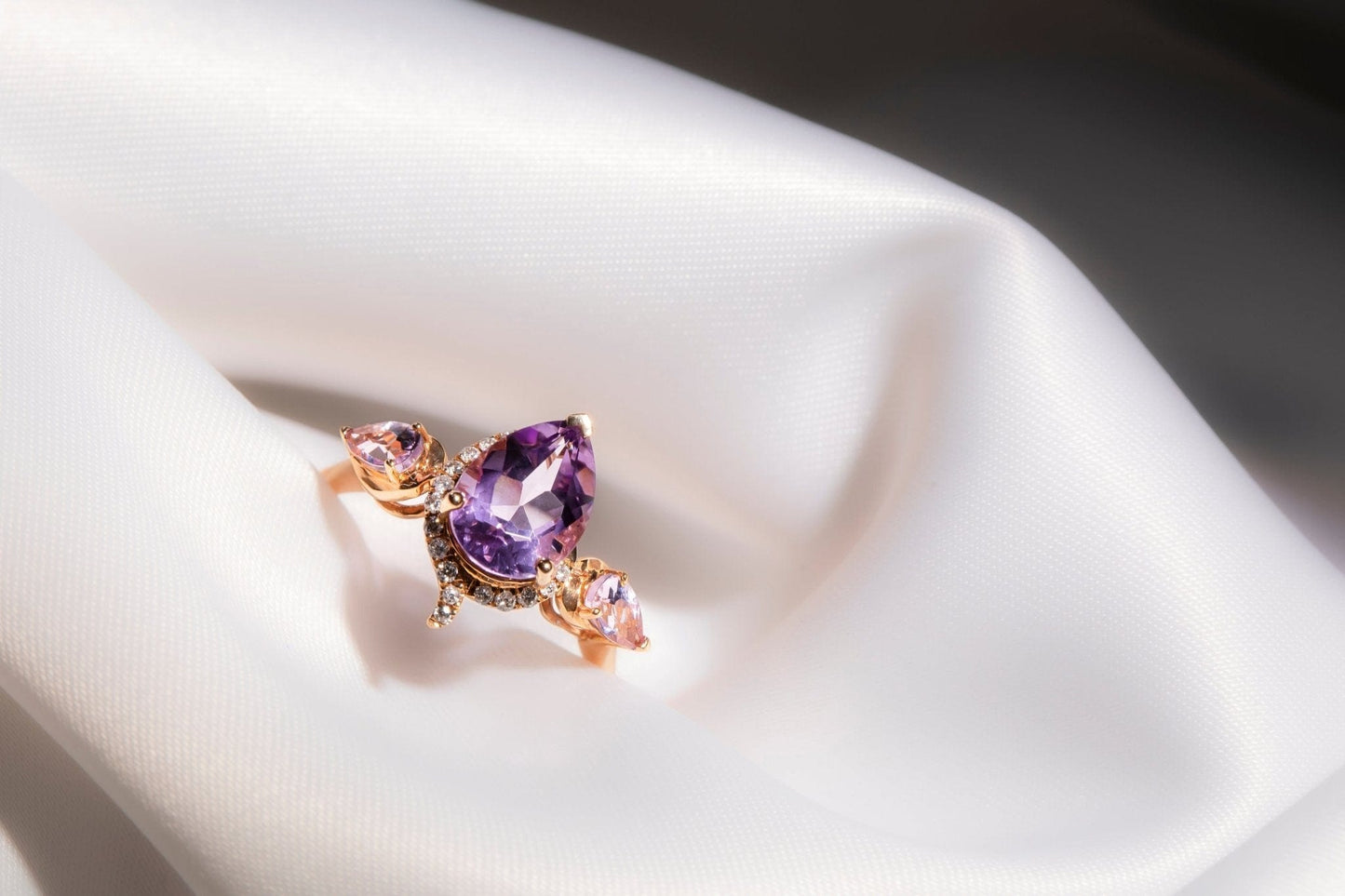 Classic Amethyst and Diamond Ring - LA'AL