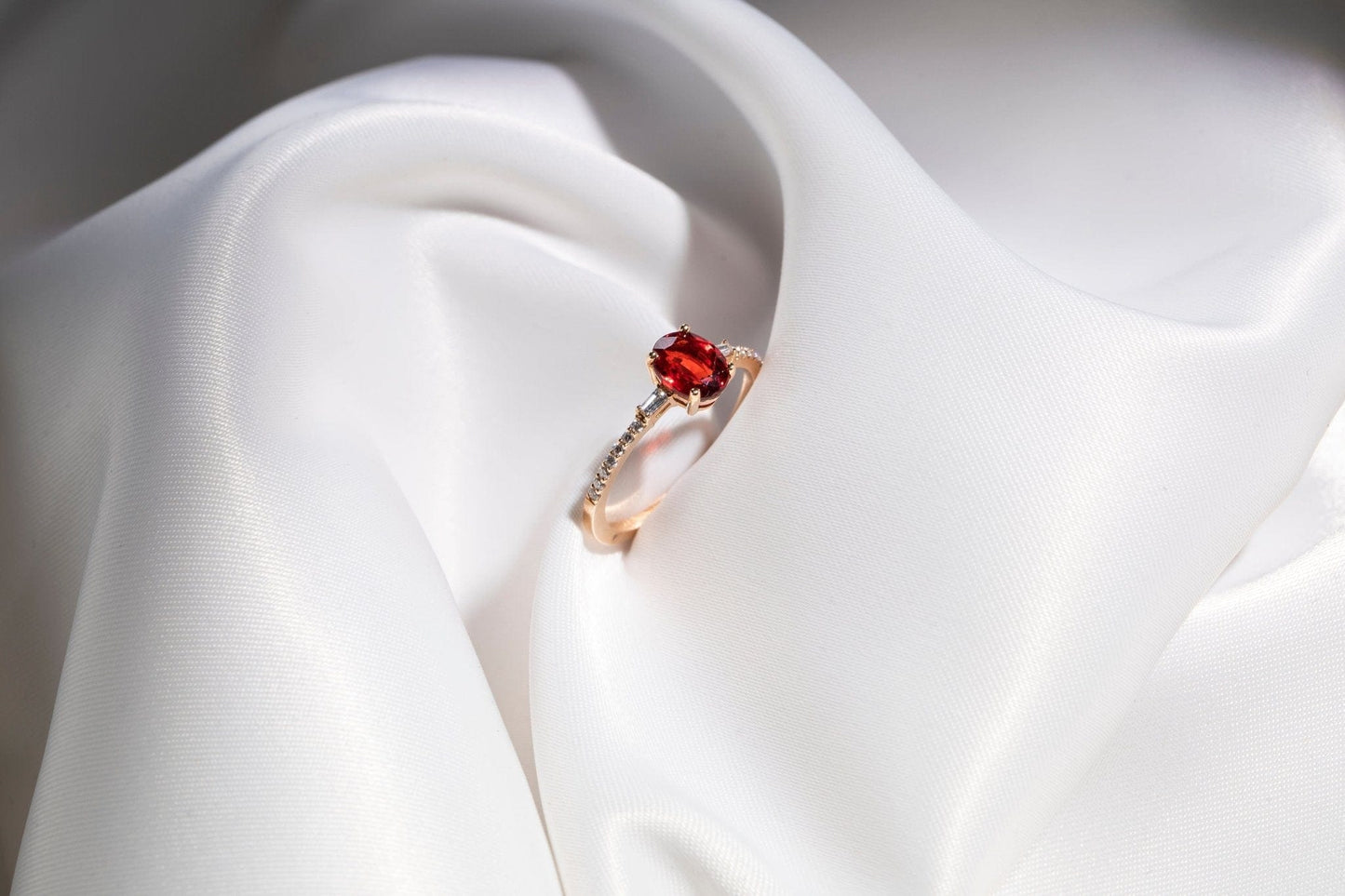 La'al Ruby and Pavé Diamond Ring - LA'AL