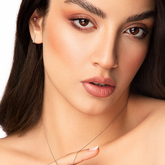 Mini Thread Diamond Stud Earrings - LA'AL