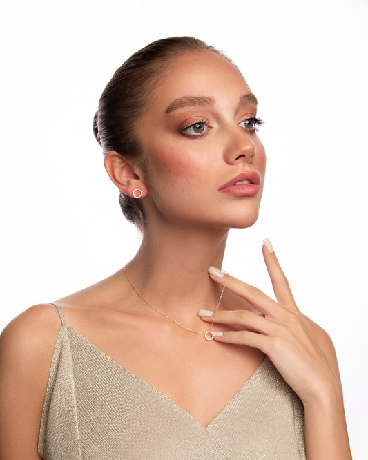 Noor Diamond Pendant, yellow gold - LA'AL