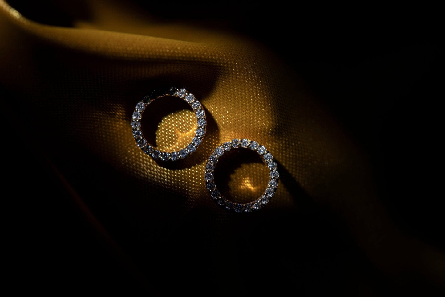 Noor Diamond Stud Earrings, yellow gold - LA'AL