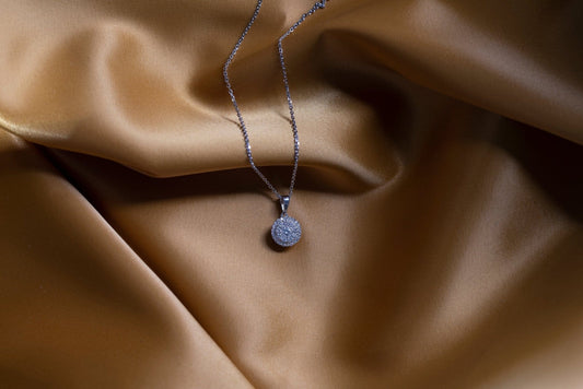 Round Diamond pendant, white Gold - LA'AL